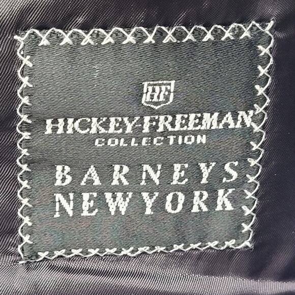 Barneys New York Gray Pin Stripe Two Button Single Breasted Men's Suit Jacket - Picture 4 of 12